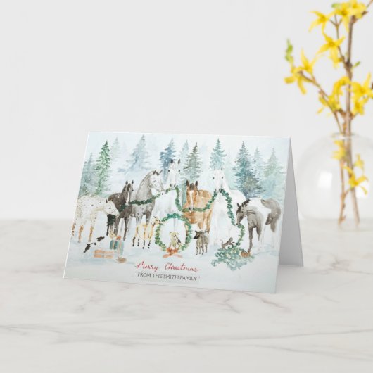 Boerderij Kerst Kaart (Gele Bloem)