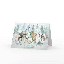 Boerderij Kerst Kaart