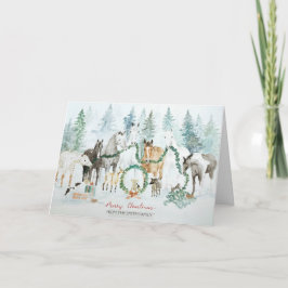 Boerderij Kerst Kaart