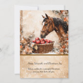 Boerderij Kerst Paard Winter Scène Kaart | (Voorkant)