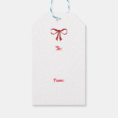 Boerderij Kerst Rode truck, schattige dieren Cadeaulabel (Achterkant)