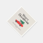 Boerderij Kerst | Verse gesneden boom op auto Servet (Hoek)