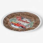 Boerderij kerstbomen Borden Papieren Bordje (Gekanteld)