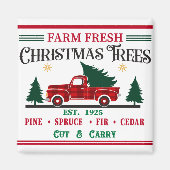 Boerderij - kerstbomen, gesneden en meegenomen - V Magneet (Voorkant)