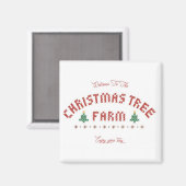 Boerderij kerstbomen magneet (Voorkant / Achterkant)