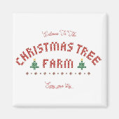 Boerderij kerstbomen magneet (Voorkant)