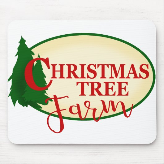 Boerderij kerstbomen muismat (Voorkant)
