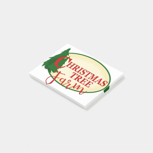 Boerderij kerstbomen post-it® notes (Schuin)