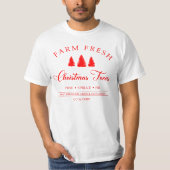 Boerderij kerstbomen, Retro Kerstmis, Chris T-shirt (Voorkant)