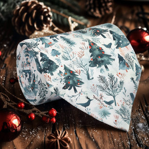 Boerderij kerstbomen stropdas