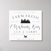 Boerderij kerstbomen, vers canvas afdruk (Voorkant)