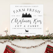 Boerderij kerstbomen, vers canvas afdruk