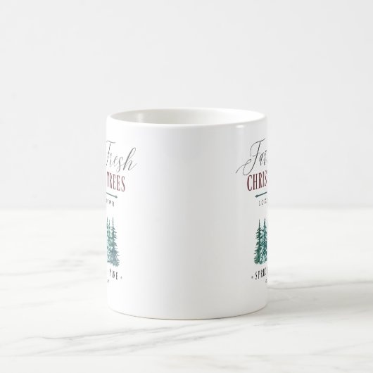 Boerderij kerstbomen, vers koffiemok (Center)