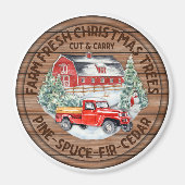 Boerderij kerstbomen, vers magneet (Voorkant)