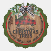 Boerderij kerstbomen, vers ornament kaart (Voorkant)