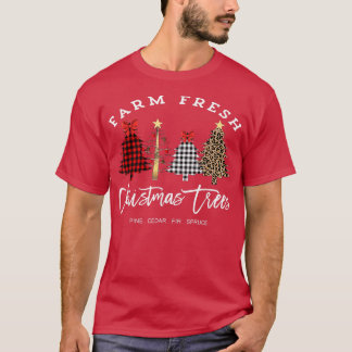 Boerderij kerstbomen, vers t-shirt
