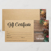 Boerderij kerstcadeau voor Vintage Voucher Craft P (Voorkant / Achterkant)