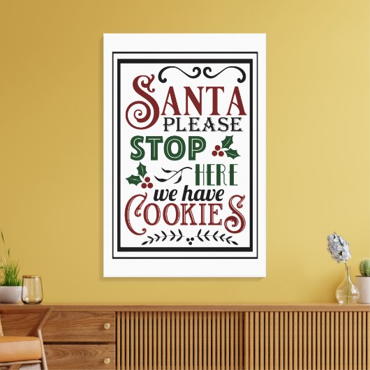 boerderij kerstdoek kunst rood groen canvas afdruk (Insitu (Woonkamer))