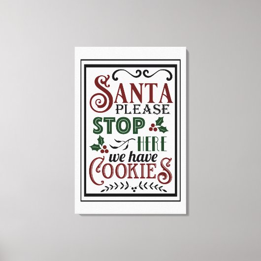  boerderij kerstdoek kunst rood groen canvas afdruk (Voorkant)