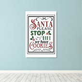  boerderij kerstdoek kunst rood groen canvas afdruk (Insitu (Houten vloer))