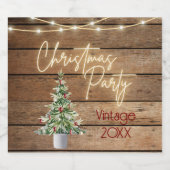 Boerderij Kerstfeest Champagne Sparkling Wijnetiket (Enkel label)