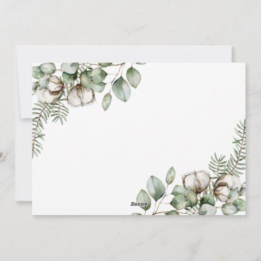 Boerderij Kerstgroen 3 Foto Kerstkaart (Achterkant)