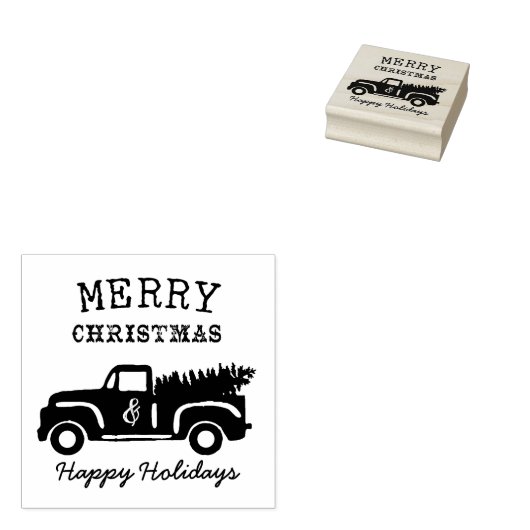 Boerderij Kersthout met  Rubberstempel (Gestempeld)