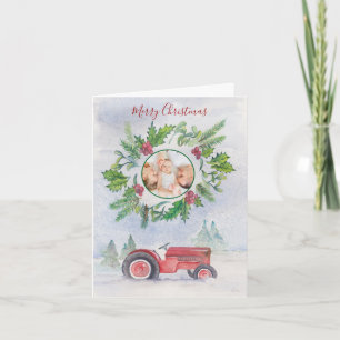 Boerderij Kerstkaarten   Familiefoto Feestdagen Kaart