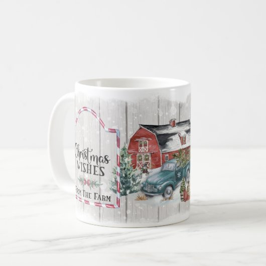 Boerderij kerstkoffie Mok (Voorkant links)