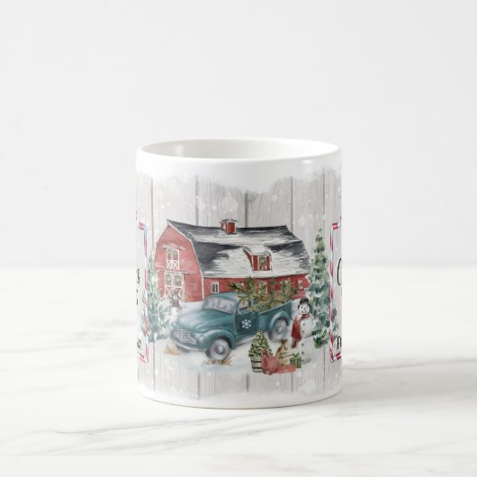 Boerderij kerstkoffie Mok (Center)