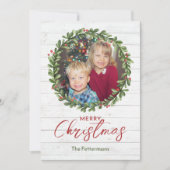 Boerderij Kerstkrans Feestdagenkaart (Voorkant)