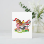 Boerderij Kerstmis Feestdagenkaart (Staand voorkant)