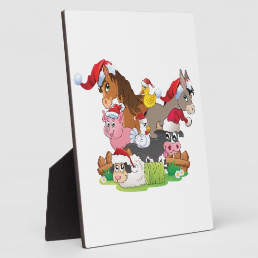 Boerderij Kerstmis Fotoplaat (Zijkant)