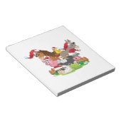 Boerderij Kerstmis Notitieblok (Schuin)