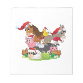 Boerderij Kerstmis Notitieblok (Voorkant)