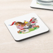 Boerderij Kerstmis Onderzetter (Linkerzijde)