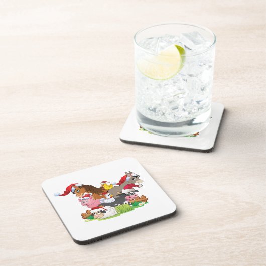 Boerderij Kerstmis Onderzetter (Rechterzijde)