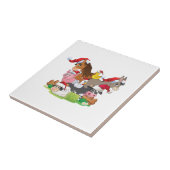 Boerderij Kerstmis Tegeltje (Zijkant)