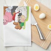 Boerderij Kerstmis Theedoek (Quarter Fold)