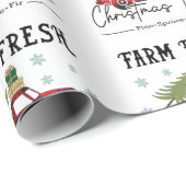 Boerderij kerstmis verse bomen cadeaupapier (Rol Hoek)