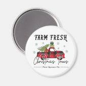 Boerderij kerstmis verse bomen magneet (Voorkant / Achterkant)