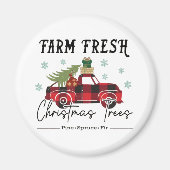 Boerderij kerstmis verse bomen magneet (Voorkant)