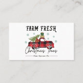 Boerderij kerstmis verse bomen visitekaartje (Achterkant)