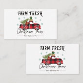 Boerderij kerstmis verse bomen visitekaartje (Voorkant / Achterkant)