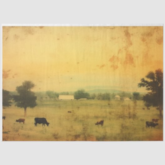 Boerderij Keuken Koe Decoupage Tissuepapier (Voorkant)