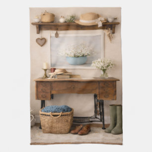 Boerderij Keukenhanddoek Cottagecore Vintage