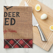 🦌 Boerderij keukenhanddoek voor rendieren (Quarter Fold)