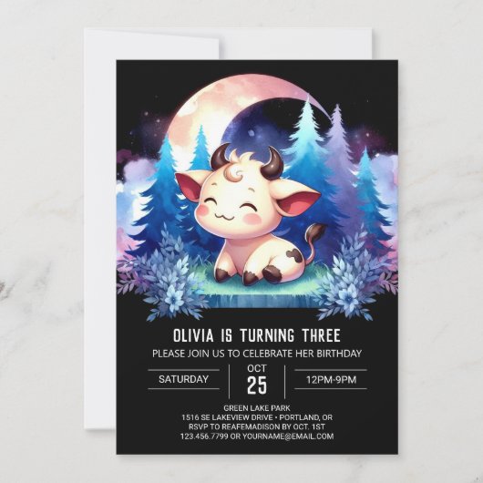 Boerderij Kinderen Koe Verjaardag Kaart (Voorkant)