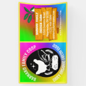 Boerderij Kip Boerderij Hout Kleurrijk Biologisch Spandoek (Verticaal)