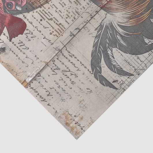 Boerderij Kip  Decoupage Tissuepapier (Detail)